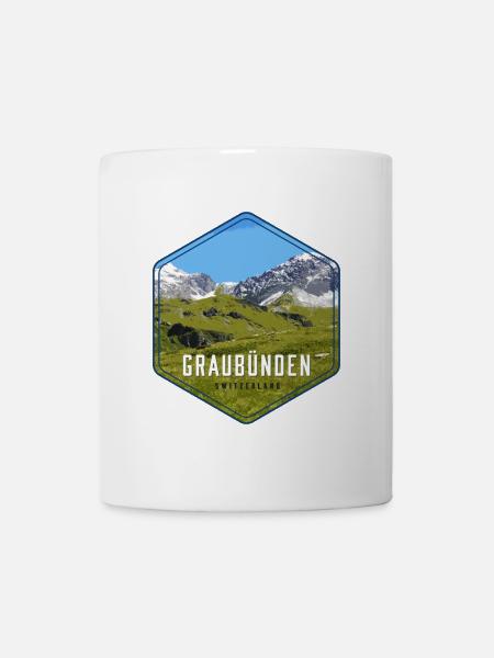 Graubünden Alpenpanorama - Tasse - Weiß