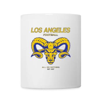 LA Football Ram Skull Vintage - Mug - white - Front