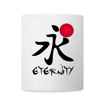 Das Wort Ewigkeit auf Japanisch (schwarz) - Tasse - Weiß - Vorne