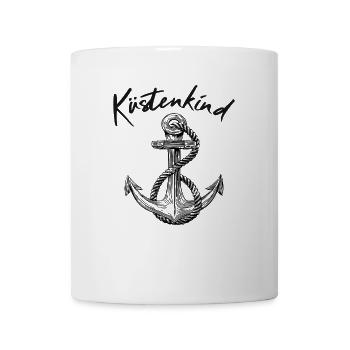 Küstenkind - Anker - Tasse - Weiß - Vorne