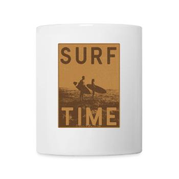 Surftime Vintage Poster - Tasse - Weiß - Vorne