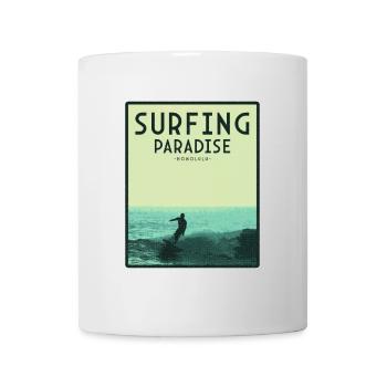 Surfing paradise Honolulu - Mug - white - Front