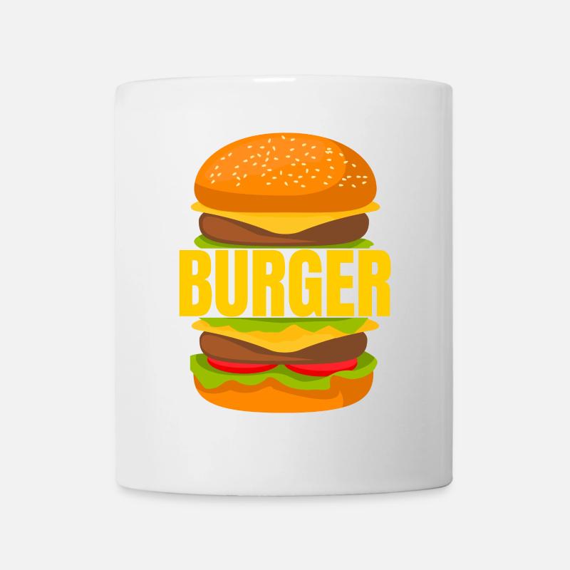 Burger, Burger essen, Burger-Fan - Tasse - Weiß