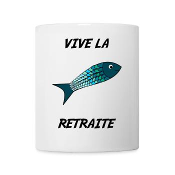 RETRAITE. VIVE LA RETRAITE. PÊCHE. MER. VACANCES. - Mug blanc - blanc - Devant