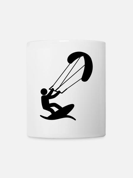 Kitesurfer Kite Surfer Wave Water Wind - Mug blanc - blanc