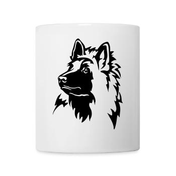 Tête de Tervueren - Mug blanc - blanc - Devant