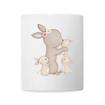 cute bunnies with flowers - Mug - white - Front