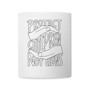 Schützen Sie Kinder, nicht Waffen - Tasse - Weiß - Vorne