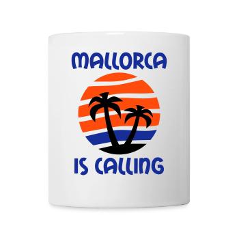 Mallorca is calling (palm trees, island, water, sun) - Mug - white - Front