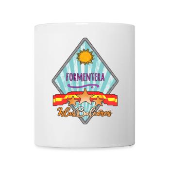 Formentera Insel Balearen Emblem - Tasse - Weiß - Vorne