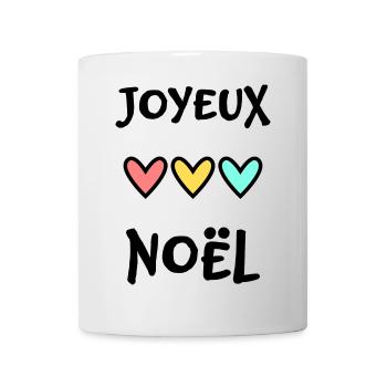 JOYEUX NOËL. NOËL. JOYEUX NOËL. MERRY CHRISTMAS - Mug blanc - blanc - Devant