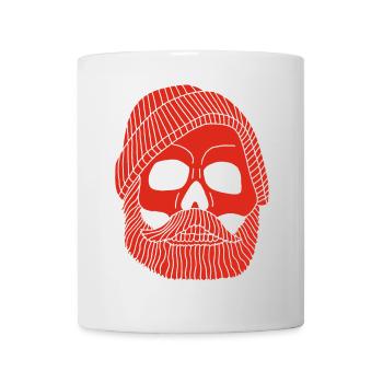 Red fisherman's skull - Mug - white - Front