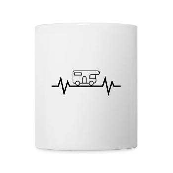 Herzschlag Wohnmobil black - Tasse - Weiß - Vorne