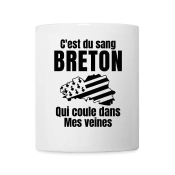 Bretagne, fierté Bretonne, j'aime la Bretagne - Mug blanc - blanc - Devant