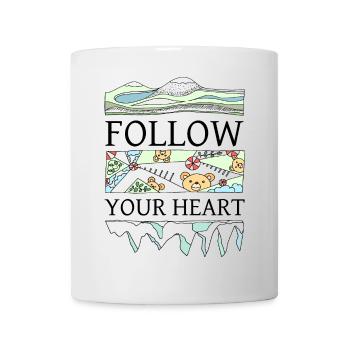 "Follow your heart" beautiful saying - Mug - white - Front