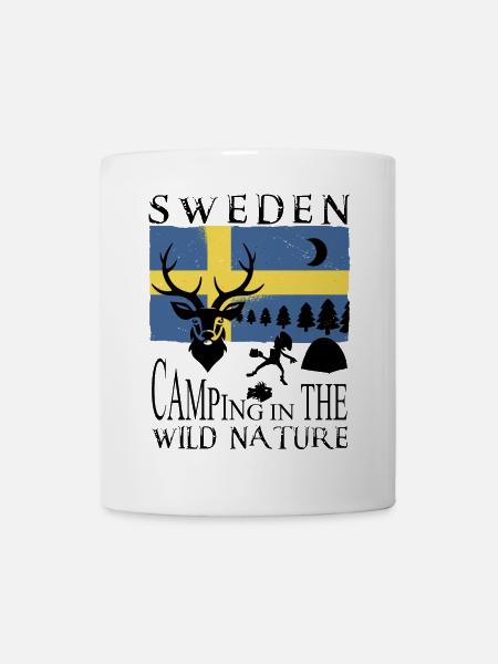 Camping in Schweden - Tasse - Weiß