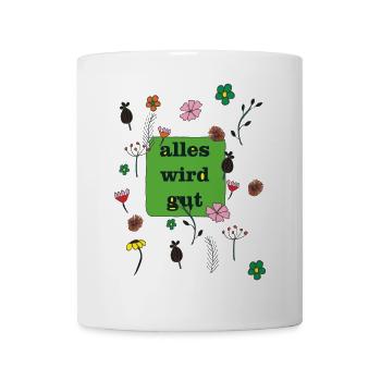 alles wird gut in grün - Tasse - Weiß - Vorne