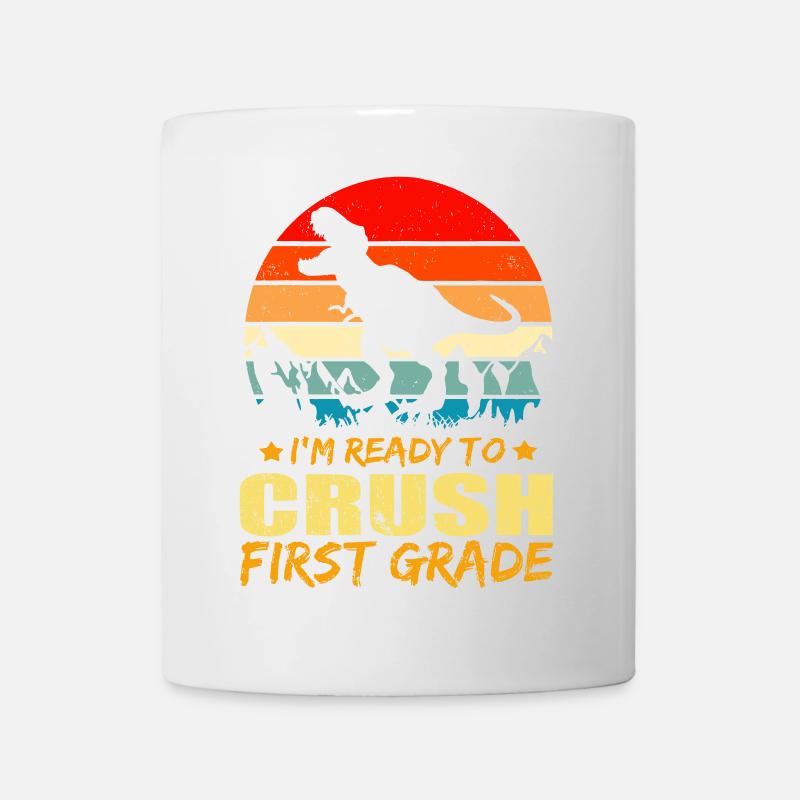 T-Rex Préhistoire Vintage Warrior - Mug blanc - blanc