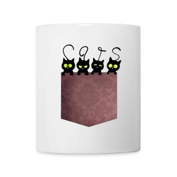 Cats in the pocket - Mug - white - Front