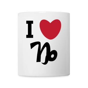 Horoskop Herz Statement Tierkreiszeichen Steinbock - Tasse - Weiß - Vorne