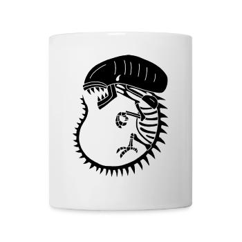 Squelette de monstre extraterrestre noir - Mug blanc - blanc - Devant