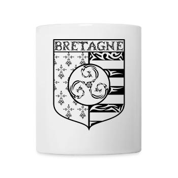 Bretagne Blason Gwenn Ha Du Tribal Triskèle - Mug blanc - blanc - Devant