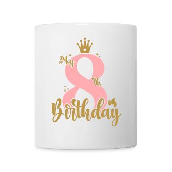 Eight Birthday Crown Design - Mug - white - Front