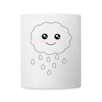 Kawaii Cloud Kawaii Chibi Kawaii Face - Mug - white - Front