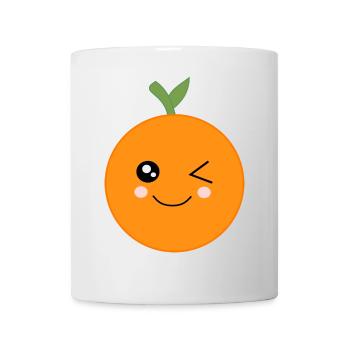 Orangen Frucht Früchte Kostüm Fasching Karneval - Tasse - Weiß - Vorne