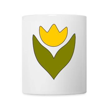 Fleur, Jaune, Fleur Jaune, Fleurs, Tulipe, Tulipes, Fleur - Mug blanc - blanc - Devant