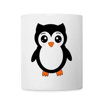 owl black bird bird animals gift - Mug - white - Front