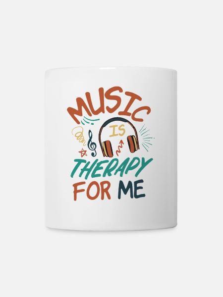 Music Is therapy for Me - Mug - white
