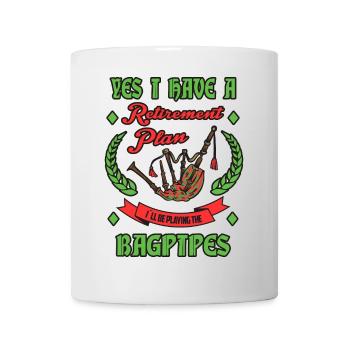 Cornemuse de régime de retraite - Mug blanc - blanc - Devant