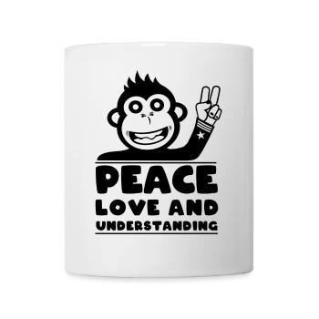 Peace love and understanding - Mug - white - Front