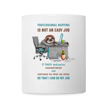 Drôle de paresseux dans le bureau cool dicton - Mug blanc - blanc - Devant