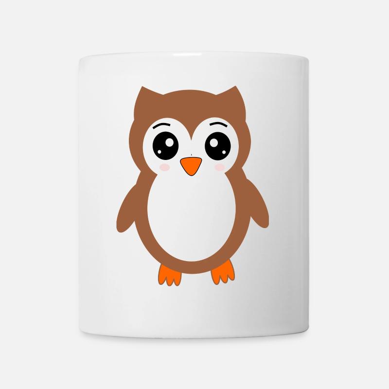 Protection des oiseaux hibou brun - Mug blanc - blanc