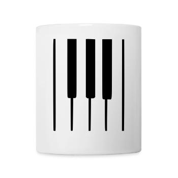 Touches de piano - Mug blanc - blanc - Devant
