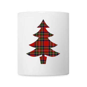 Tartan Christmas Tree - Mug - white - Front