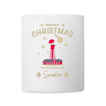 Weihnachten, Schweden, Leuchtturm Pater Noster - Tasse - Weiß - Vorne