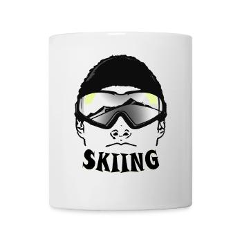 Old Mountain and Authentic Ski Goggles - Mug - white - Front