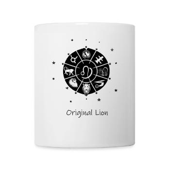 Sternzeichen Löwe 001 schwarz - Tasse - Weiß - Vorne