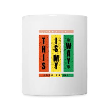 Reggae Ist Mein Weg – TypoBlock - Tasse - Weiß - Vorne