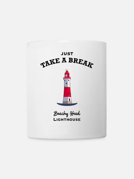 England, East Sussex, Beachy Head Lighthouse Pause - Tasse - Weiß