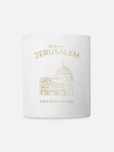 Wunderbares Jerusalem, Kirche vom Heiligen Grab - Tasse - Weiß