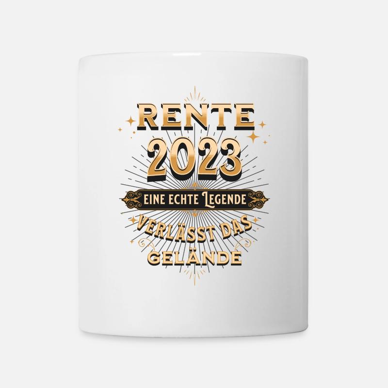 Rente 2023 Eine echte Legende verlässt das Gelände - Tasse - Weiß