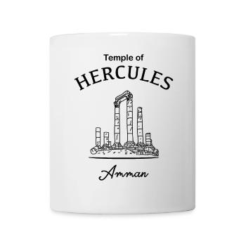 Citadelle d’Amman, Jordanie, Temple d’Hercule - Mug blanc - blanc - Devant