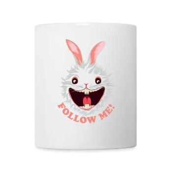 Follow Me! | Suivez Le Lapin Blanc - Mug blanc - blanc - Devant