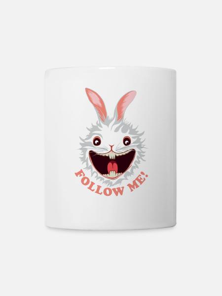 Follow Me! | Suivez Le Lapin Blanc - Mug blanc - blanc