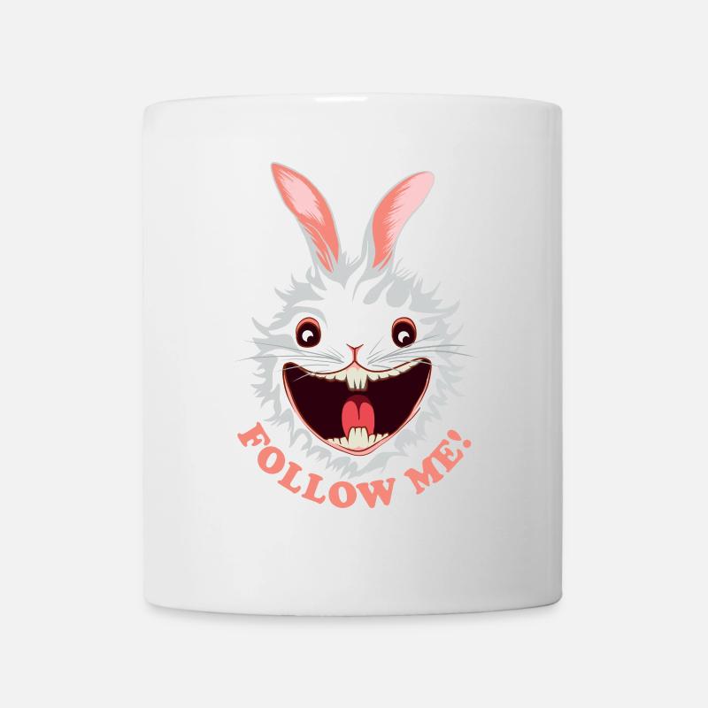 Follow Me! | Suivez Le Lapin Blanc - Mug blanc - blanc