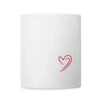 Ich liebe Fußball Herzdesign - Tasse - Weiß - Vorne
